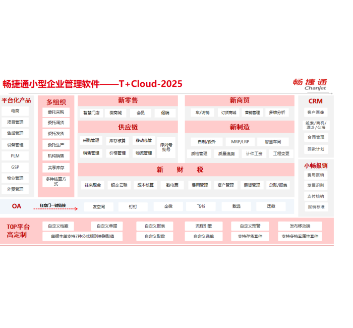 畅捷通小型企业ERP——T+cloud